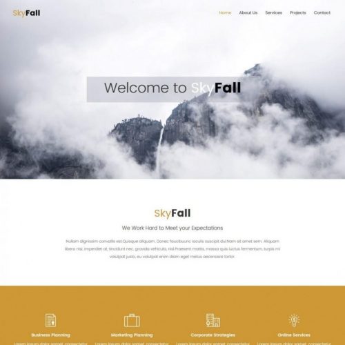skyfall business strategy agency blogger template