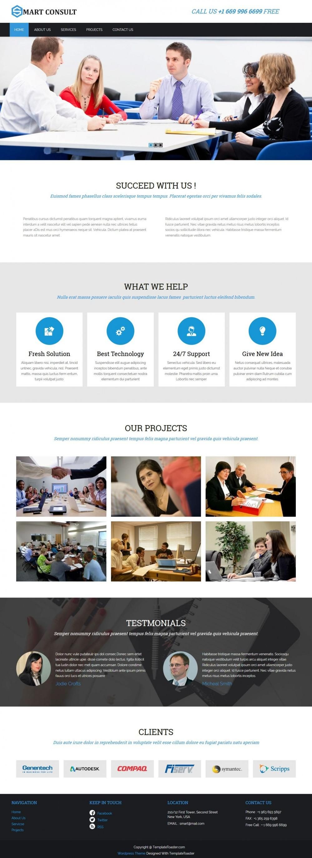 smart consultant business marketing services blogger template