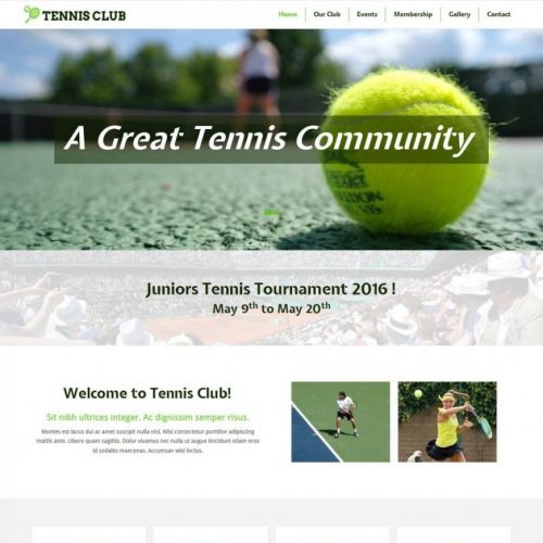 tennis club blogger template