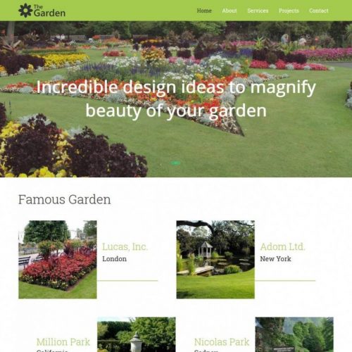 the garden services business blogger template