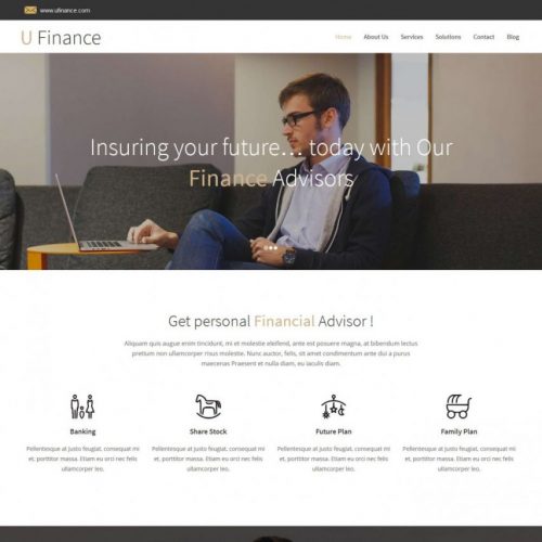 u finance business portfolio blogger template