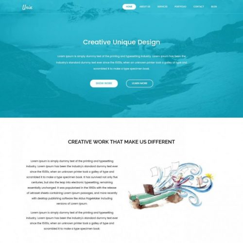 Unix Web Design Agency Blogger Template