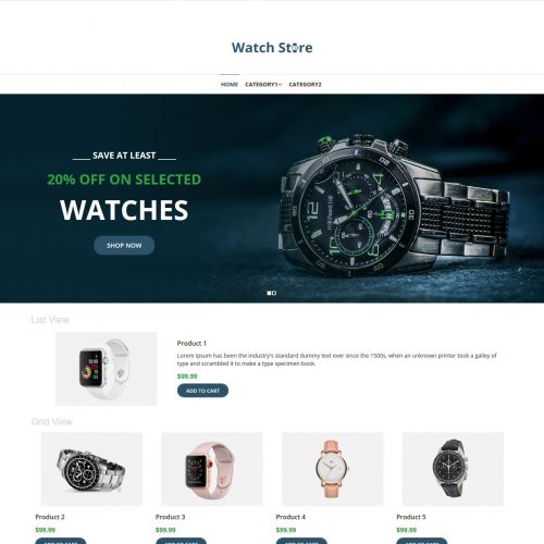 Watch Store Virtuemart Template