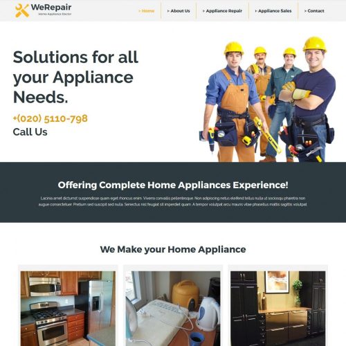 we repair home appliance blogger template