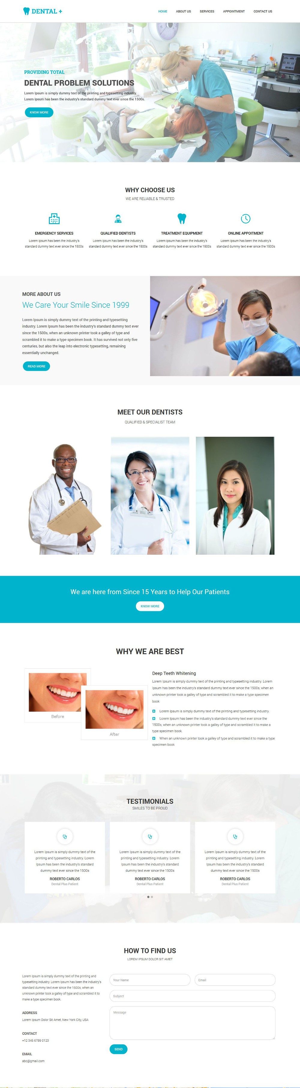 Dentist Clinic WordPress Theme