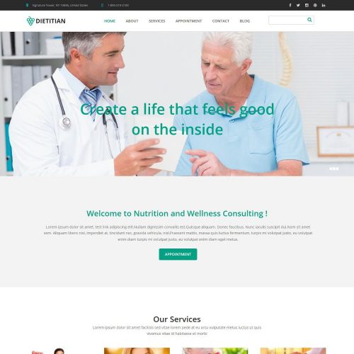 Health and Nutrition WordPress Theme