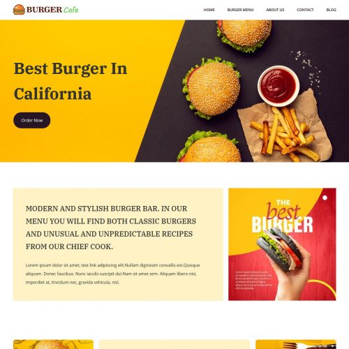 Burger Cafe restaurant html template