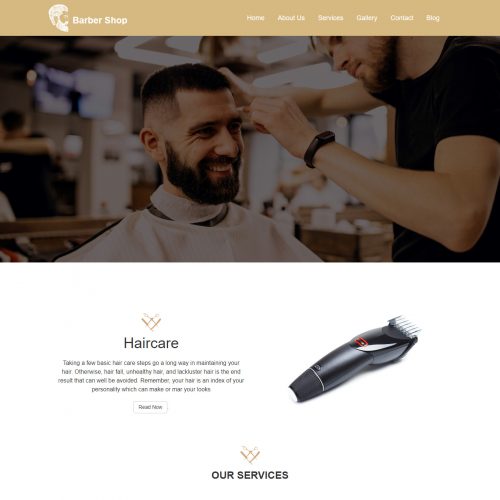 Unique Hair salon And Barber Shop WordPress Theme