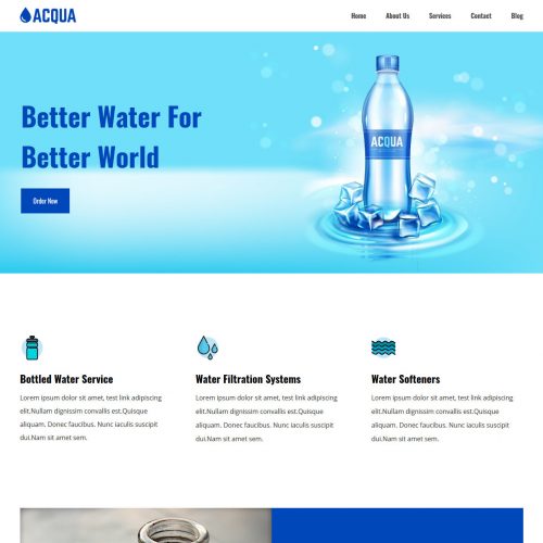 acqua water purifier and delivery wordpress theme