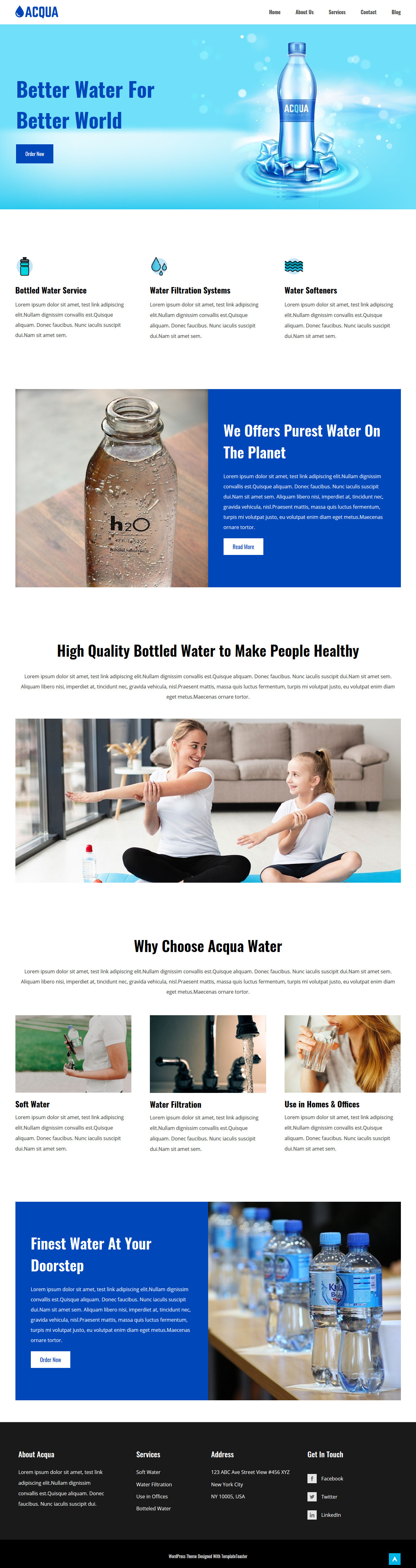 Acqua Water Purifier HTML Template TemplateToaster