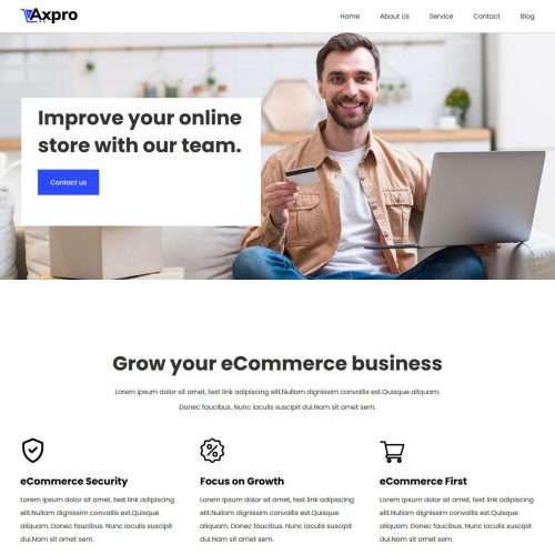 axpro ecommerce business consulting agency drupal theme