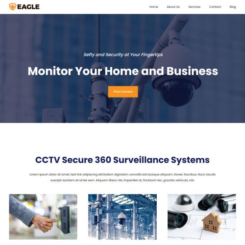 eagle cctv home security html template