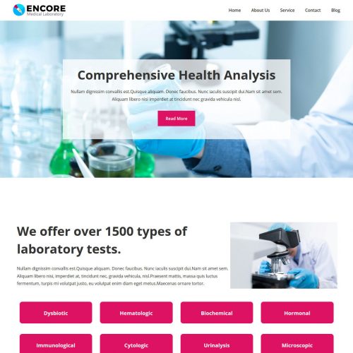 encore medical laboratory drupal theme