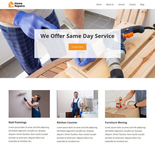 home repairo repair and maintenance services wordpress theme