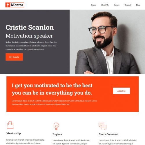 mentor motivational speaker drupal theme