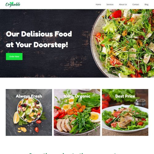 organble online food store blogger template