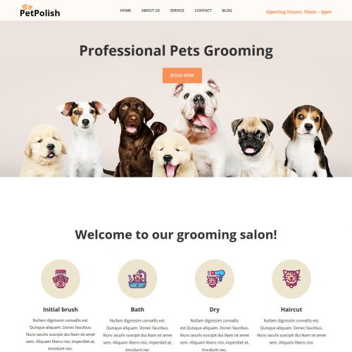 petpolish pet cleaning and care services html template