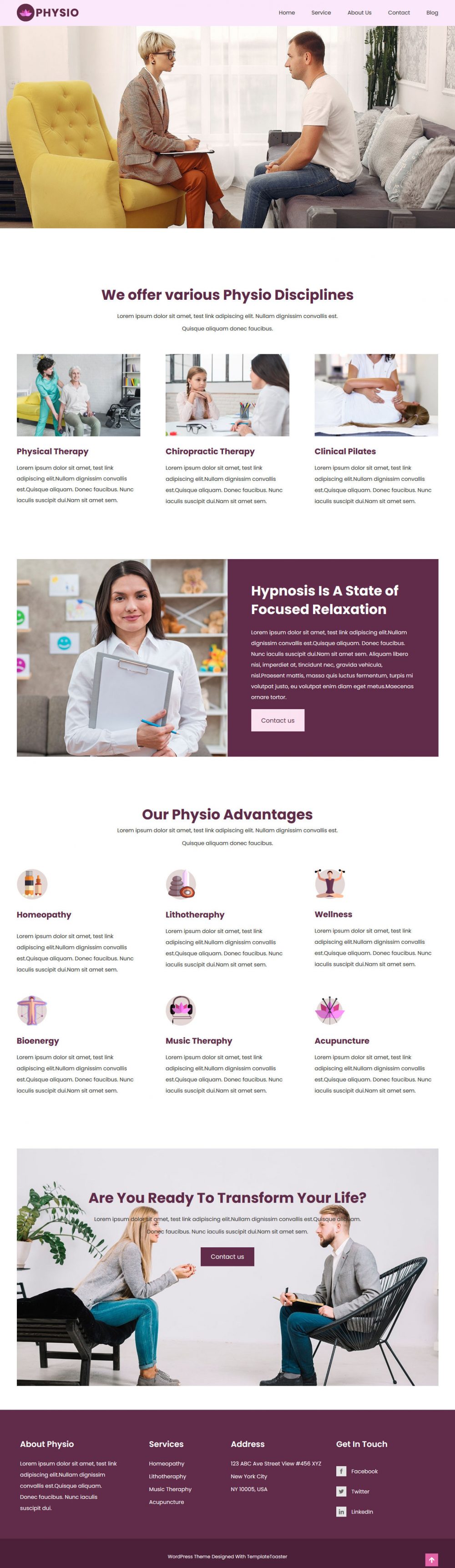 physio physiotherapist blogger template