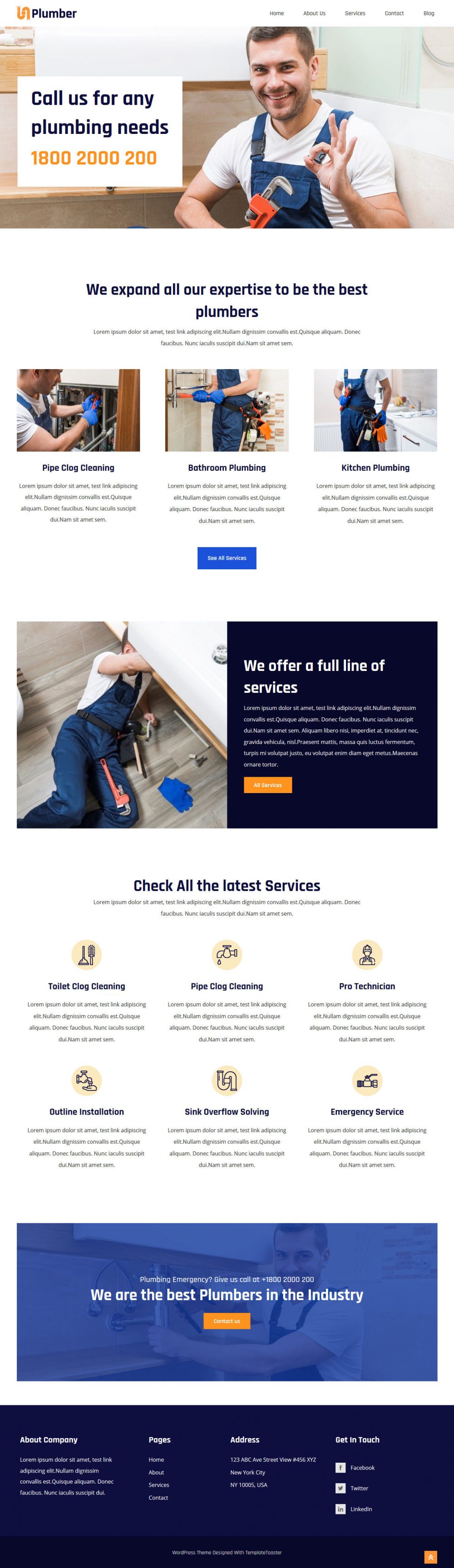 plumber plumbing html template