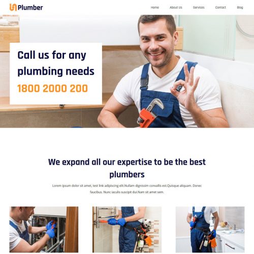 plumber plumbing joomla template