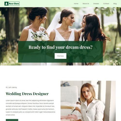 rosa clara wedding dress designer blogger template