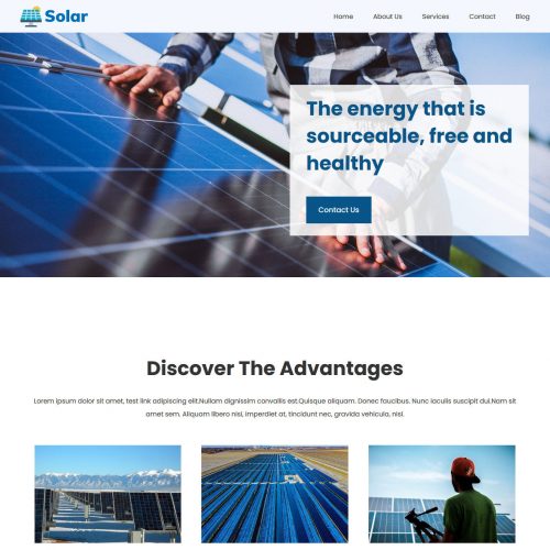 solar and renewable energy blogger template