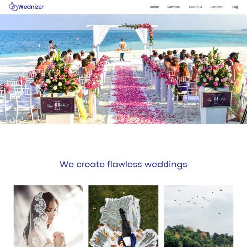 wednizer wedding organizer agency blogger template