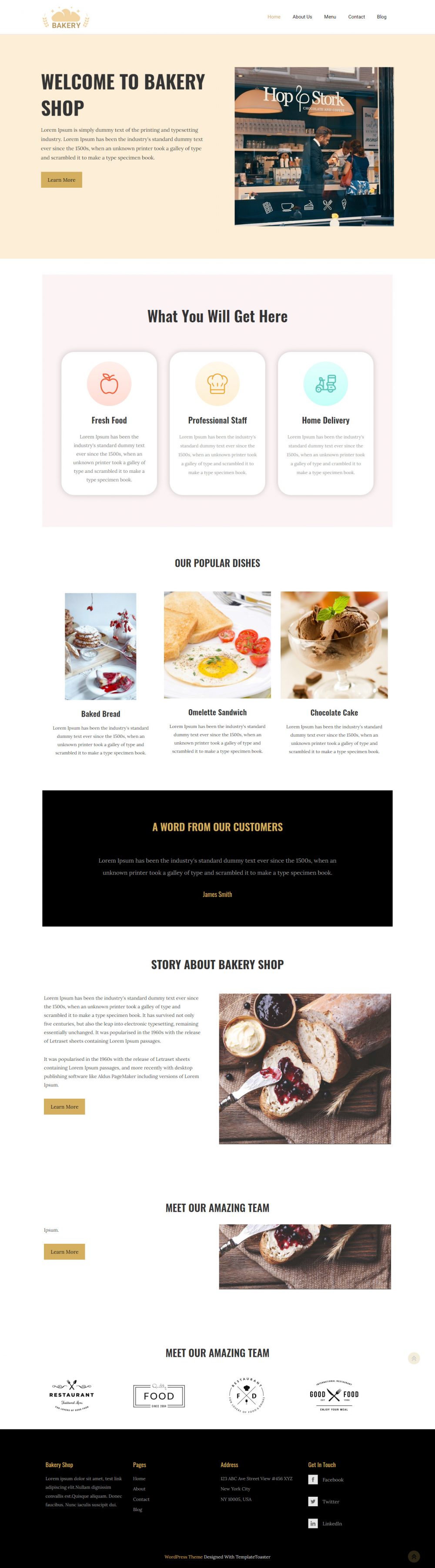 Bake - Bakery Food Shop WordPress Theme