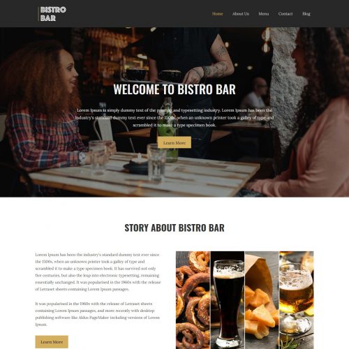 Bistro Bar - Restaurant & Club Joomla Template