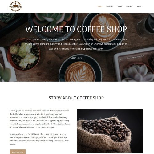 Coffee Shop - Restaurant & Cafe Joomla Template