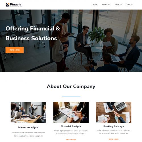 Finacia - Financial Business & Consultant WordPress Theme