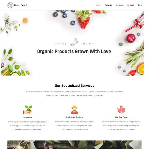 Green Bunch - Fresh Plants & Topiary Service Joomla Template