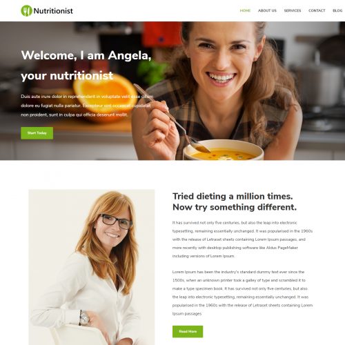 Nutritionist - Diet & Health Care Advisor WordPress Theme
