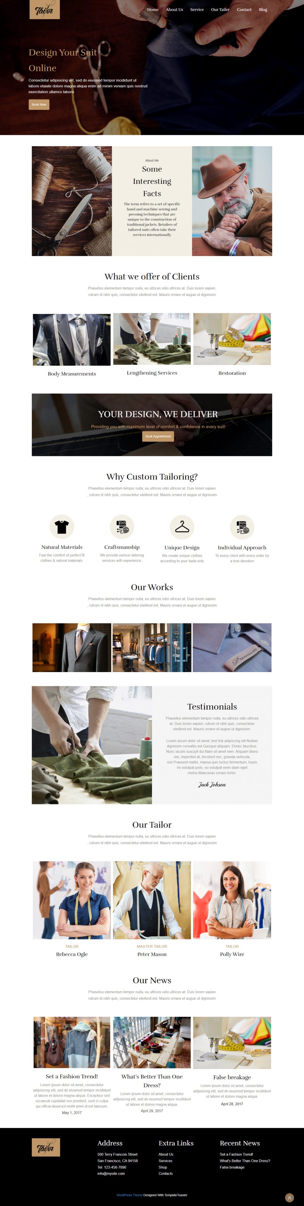 Tailor Shop Joomla Template