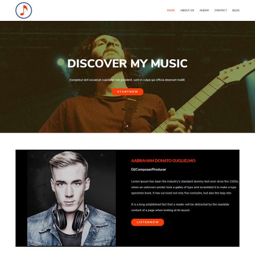 The Singer - Portfolio & Biography Joomla Template