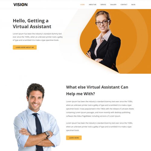 Vision- Virtual Assistant WordPress Theme