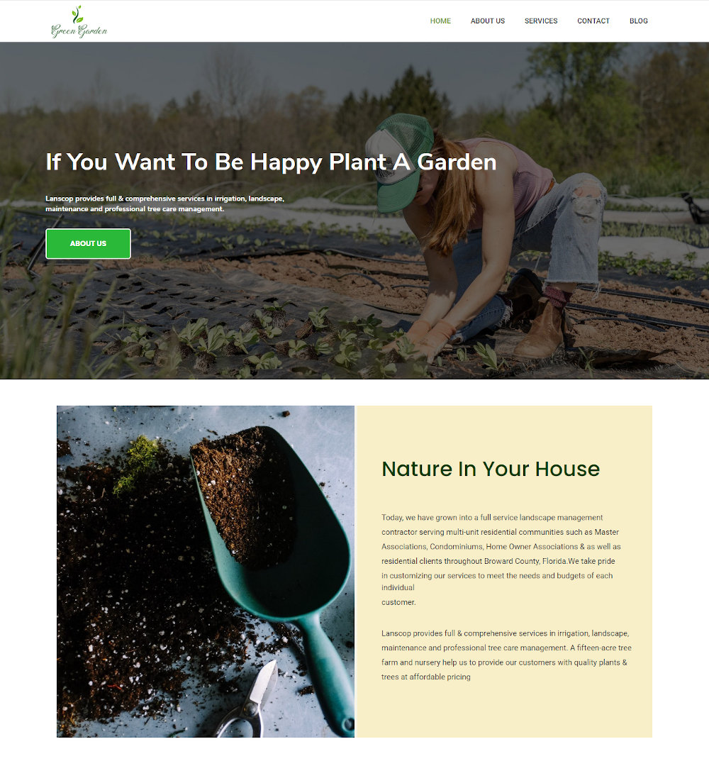 Green Garden - Garden Care & Service Drupal Theme