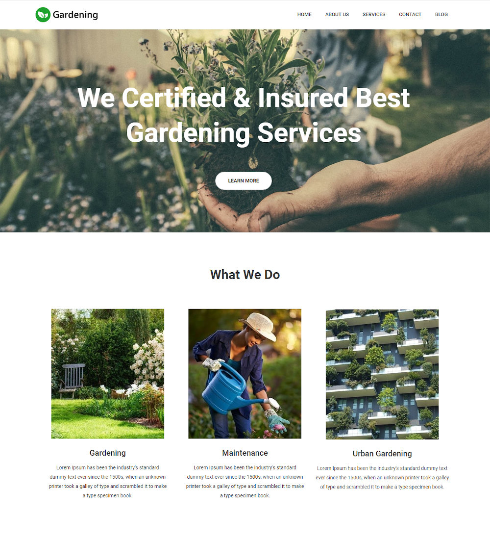 The Gardening - Garden Care & Service WordPress Theme