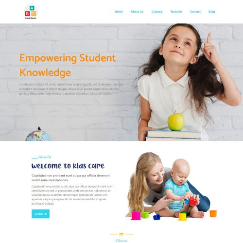 ABC PreSchool - Day Care & Kindergarten WordPress Theme