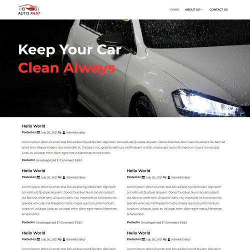 Auto Fast - Car Washing Service Blogger Template