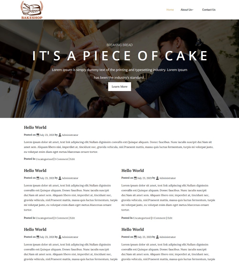 Bake Shop - Cake & Bakery Products Blogger Template