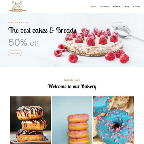 Bakery Shop - Bread & Cake Products Blogger Template