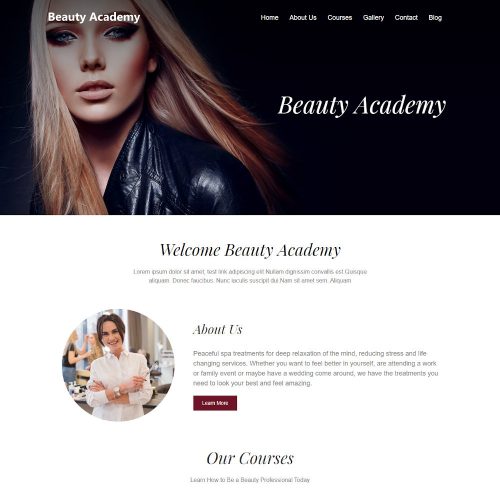 Beauty Academy - Learning Saloon & Spa Courses WordPress Theme