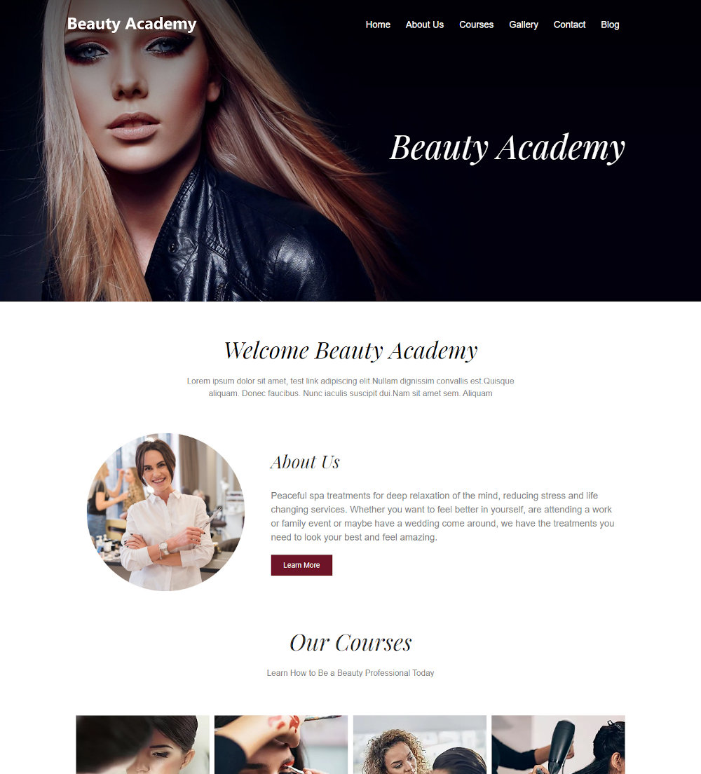 Beauty Academy - Learning Saloon & Spa Courses WordPress Theme