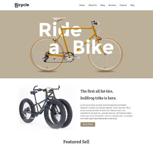 Bicycle - Online Cycle Store WordPress Theme