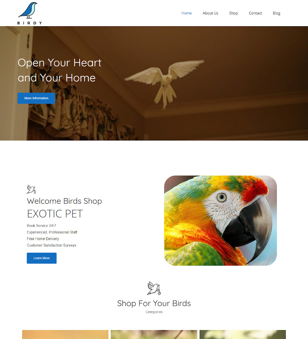 Birdy - Animal and Birds Shop Drupal Theme