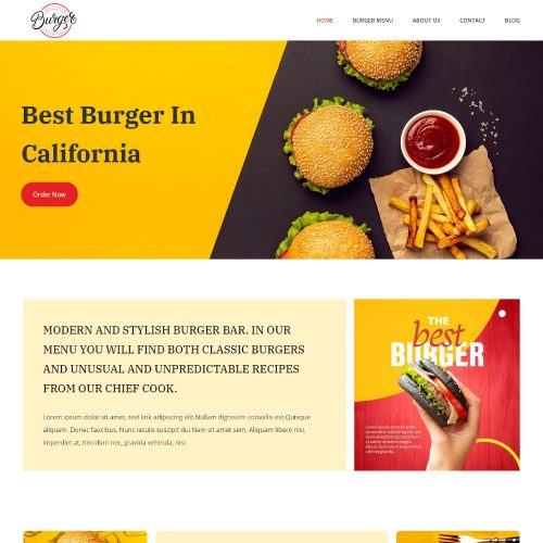 Burger Shop - Burger Cafe Drupal Theme