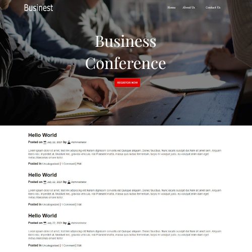 Businest - Business Events & Conference Blogger Template