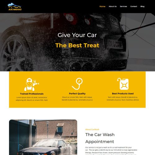 Car Auto Washing - Service & Washing Center WordPress Theme