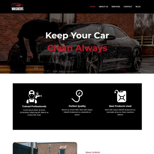 Car Washers - Car Washing Services Drupal Theme